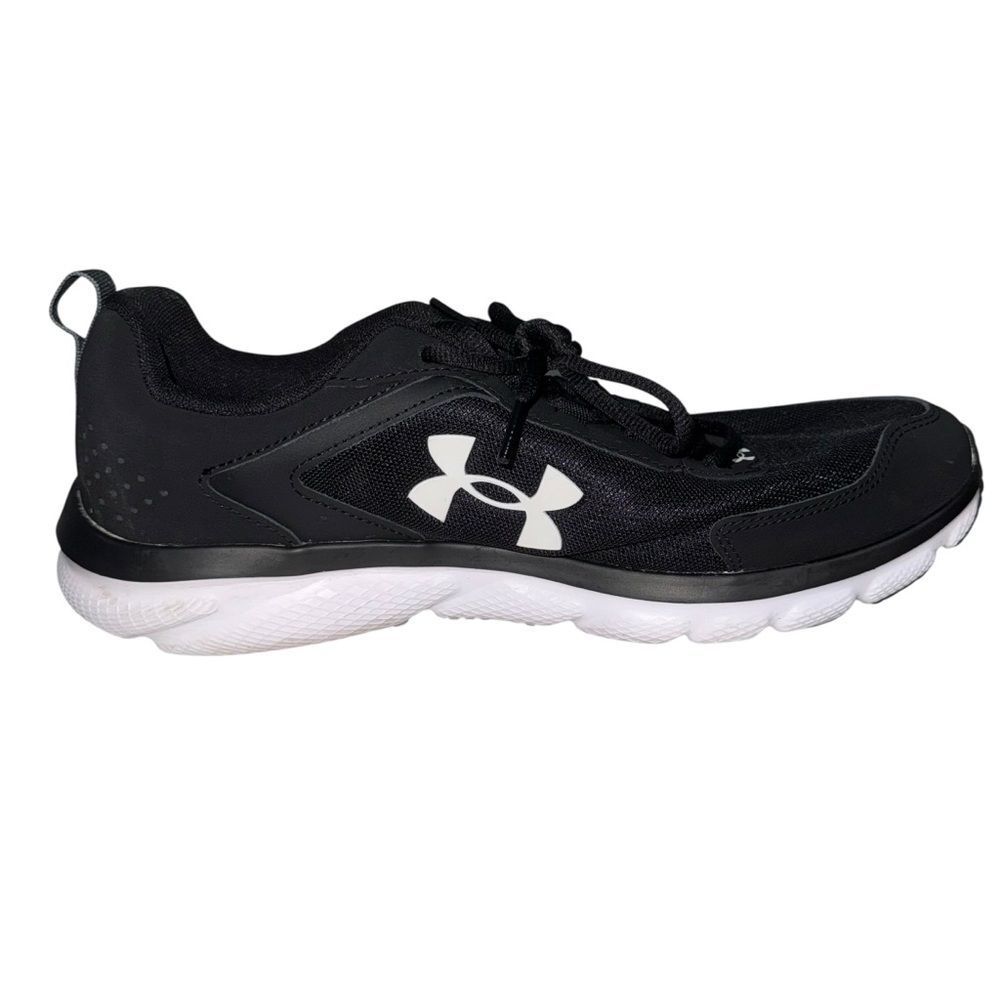 Men’s Under Armour Black & White Charged Assert Low-Top Sneakers size 12 - Picture 5 of 9